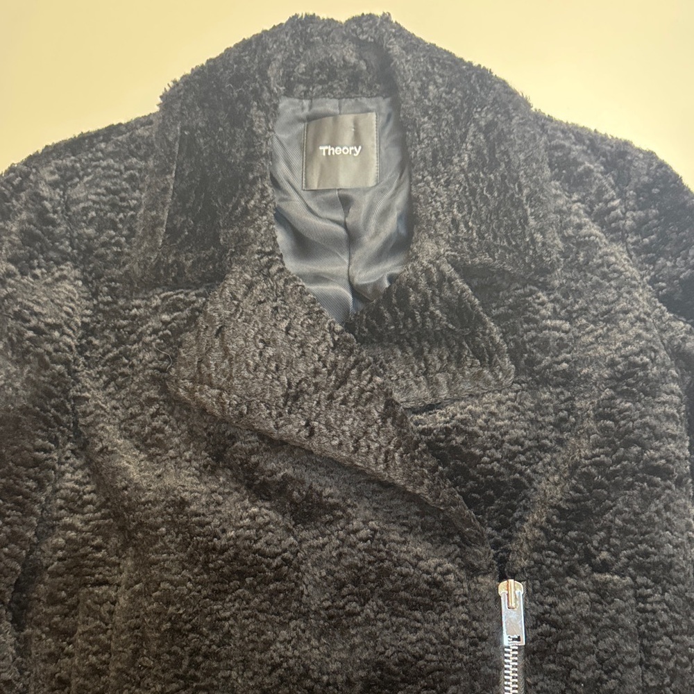 THEORY Faux Fur Jacket size XS - Picture 5 of 10